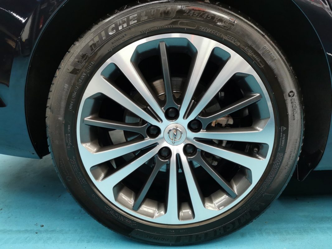 The Opel Insignia ready for collection after the respray.