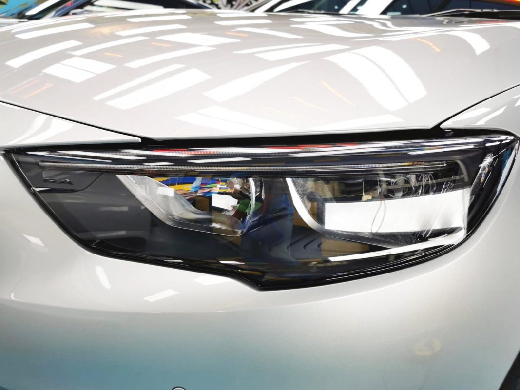 The Insignia's coated paintwork showing clean reflections.