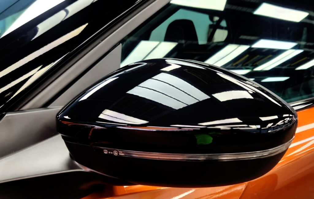 Rear quarter of the Peugeot 2008, glossy and protected.