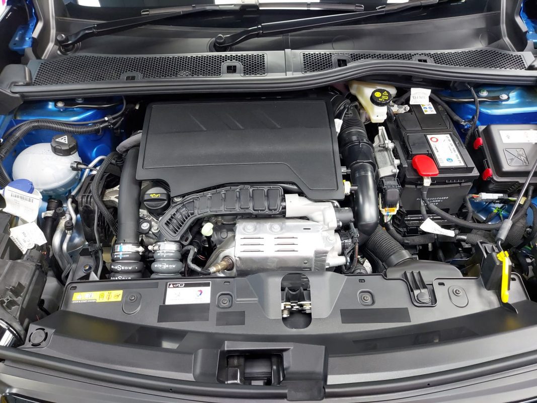 Front three-quarter view of the Peugeot 2008 after coating.