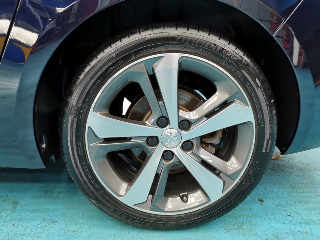 The Peugeot 308 ready for collection after the respray.