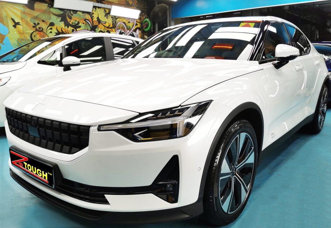 Polestar 2, sealed with ZeTough Ceramic at Revol Carz.