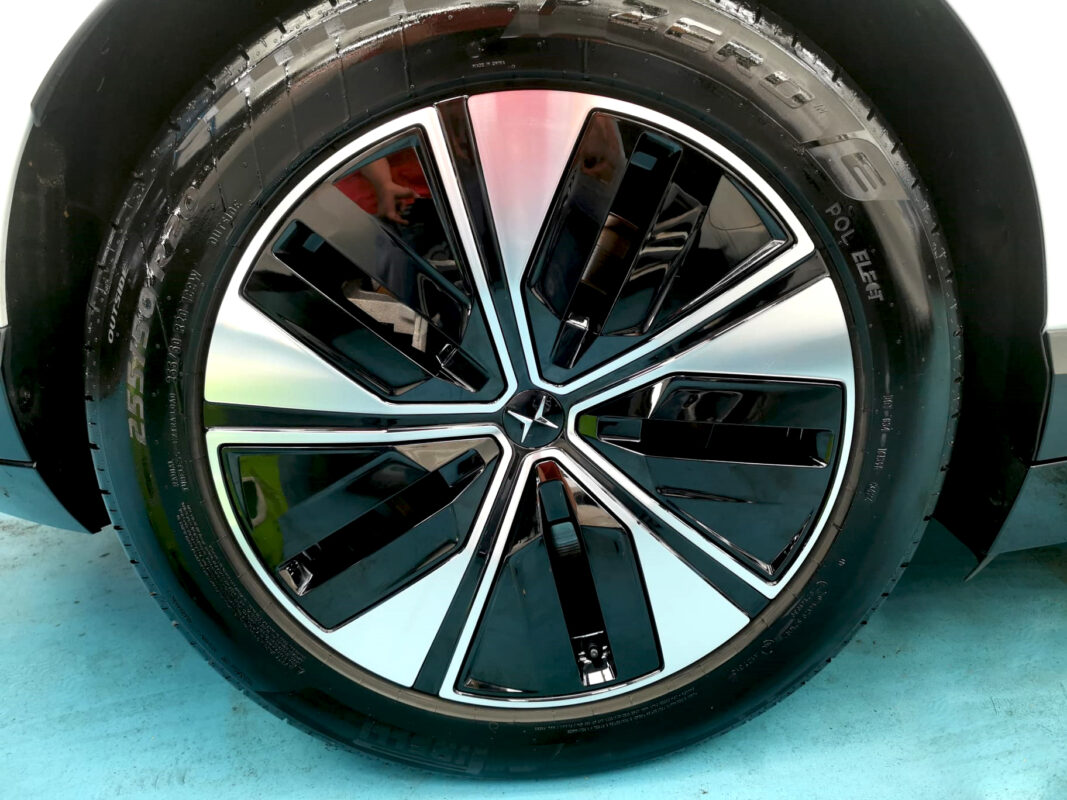 The Polestar 4, finished and ready for collection.