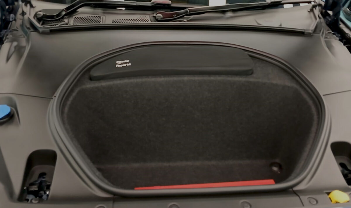 Front three-quarter view of the Polestar, freshly coated.
