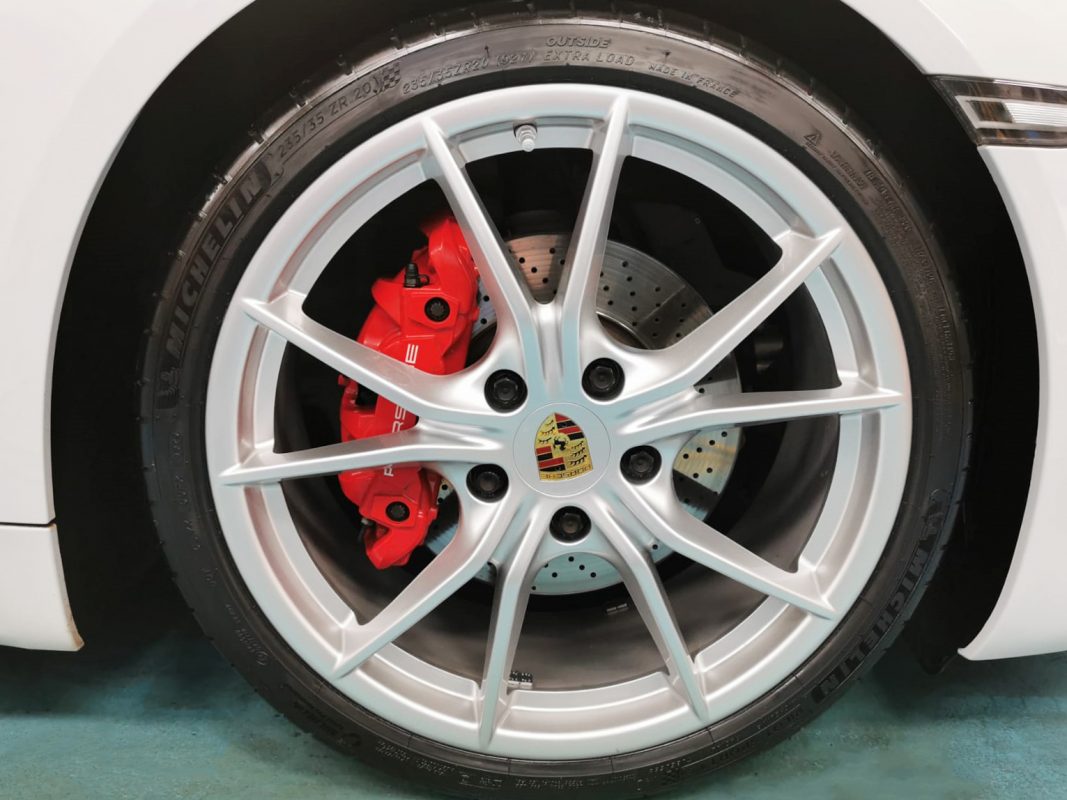 The Porsche 718 Cayman, finished and ready for collection.