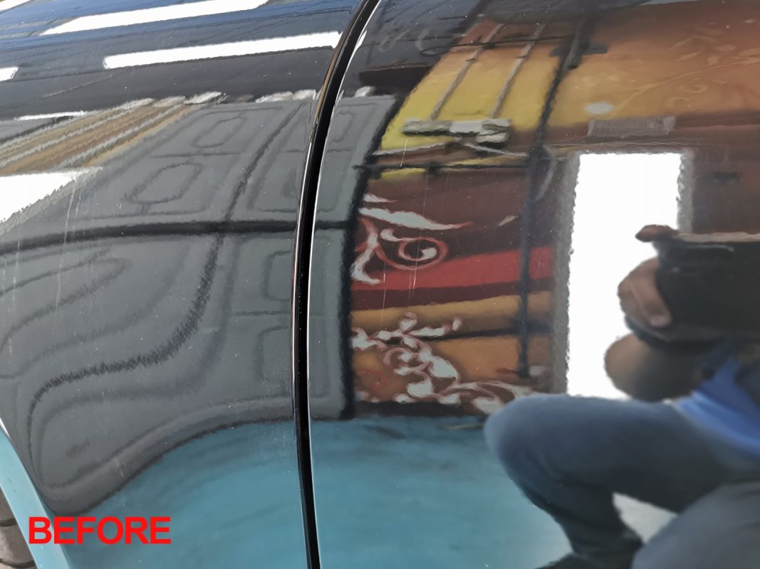 The Porsche 911 Carrera after the full respray.