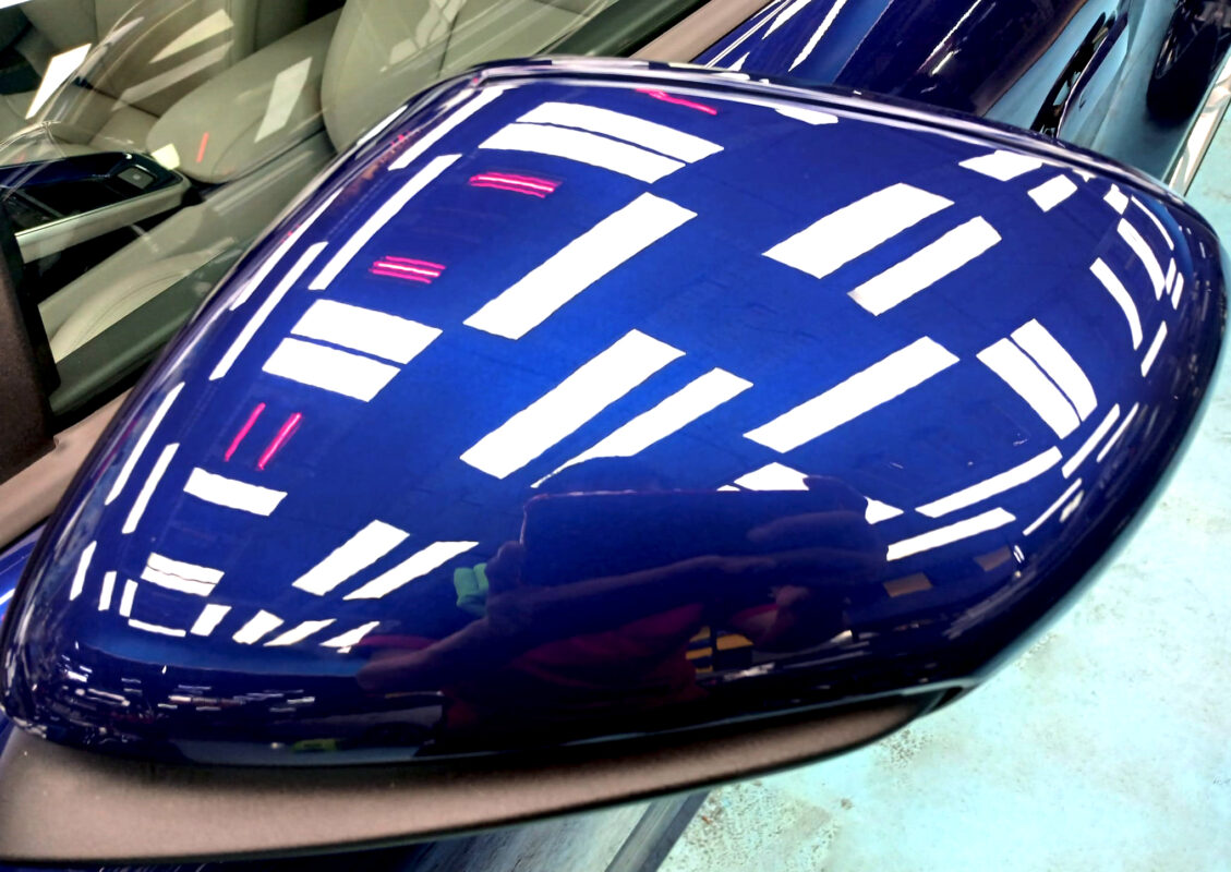 Rear quarter of the Porsche 911 Carrera after coating.
