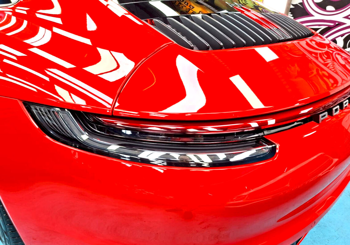 The finished Porsche 911 Carrera, glossy and protected.
