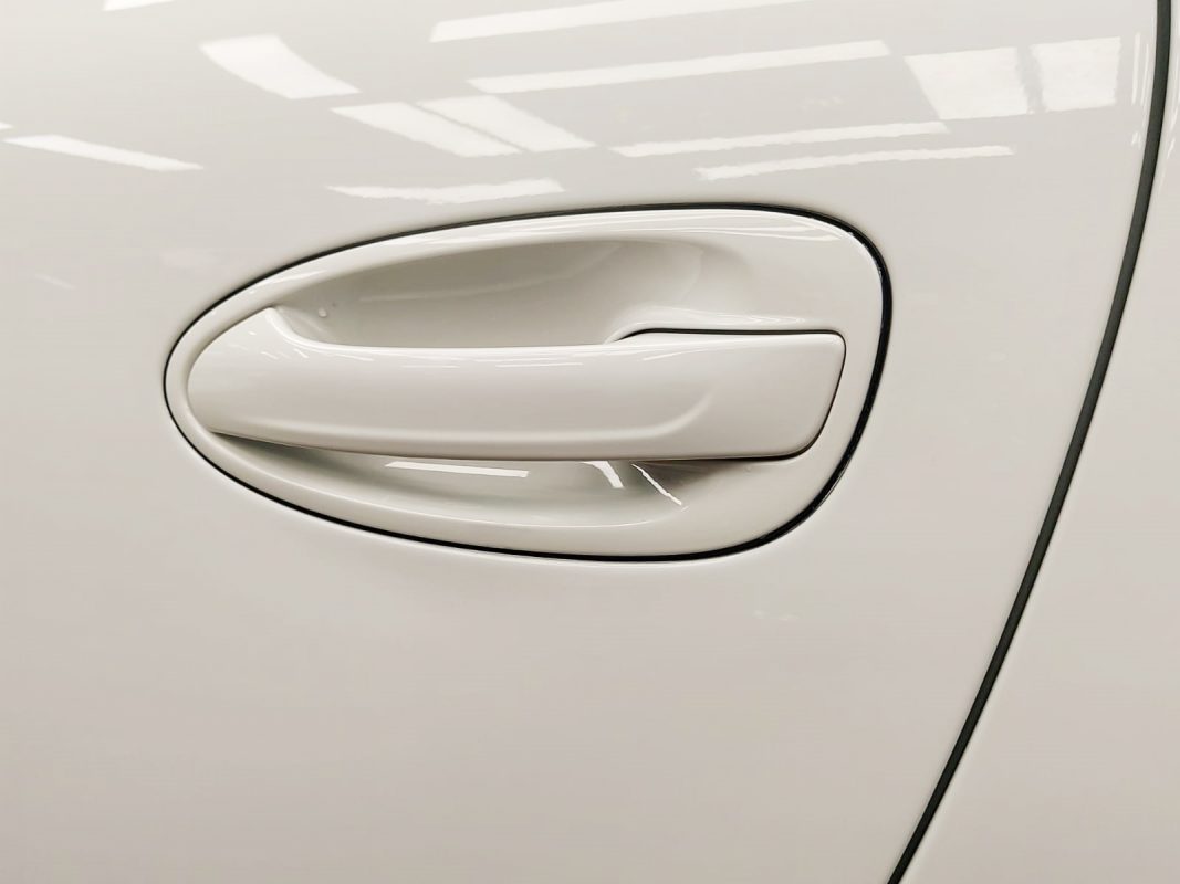 Side panel of the 911 Targa with the titanium finish locked in.