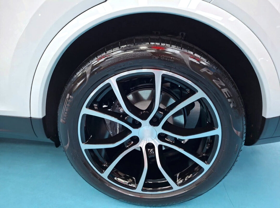 The Porsche Cayenne, finished and ready for collection.