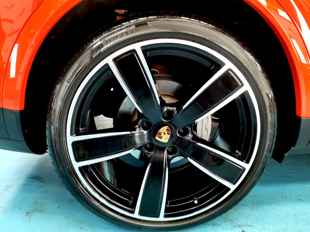 The Porsche Cayenne ready for the owner to collect.