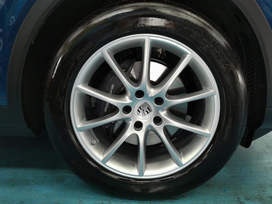 The Porsche Cayenne, finished and ready for collection.