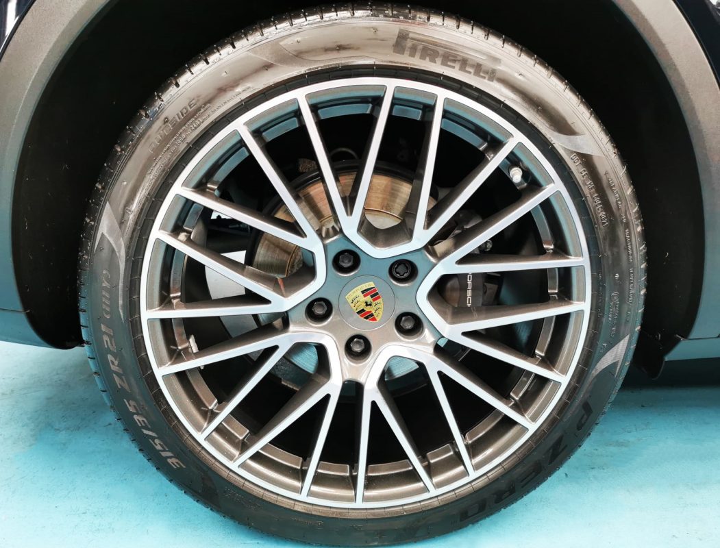 The Porsche Cayenne, finished and ready for collection.