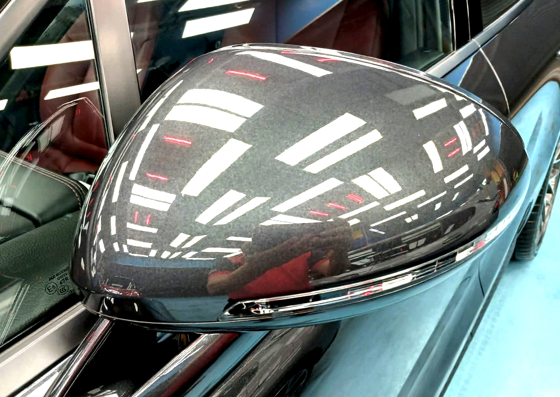 Rear quarter of the Porsche Macan after coating.