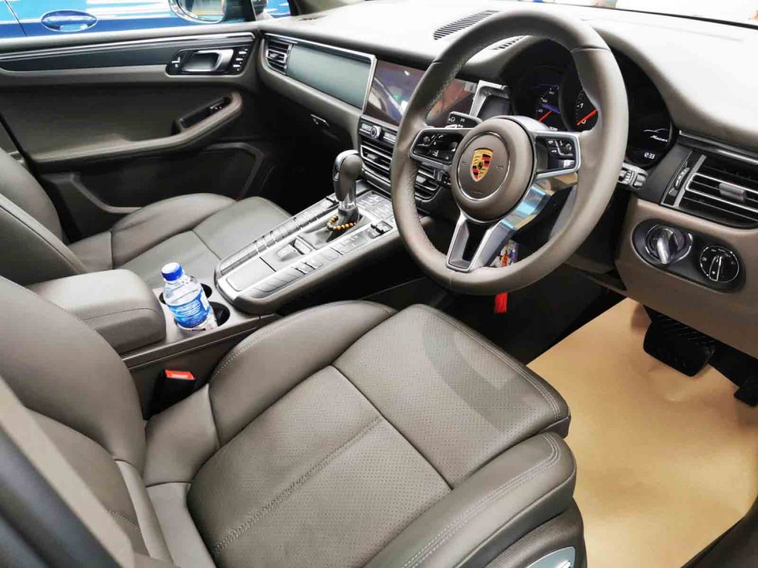 The Porsche Macan in the workshop, freshly coated.