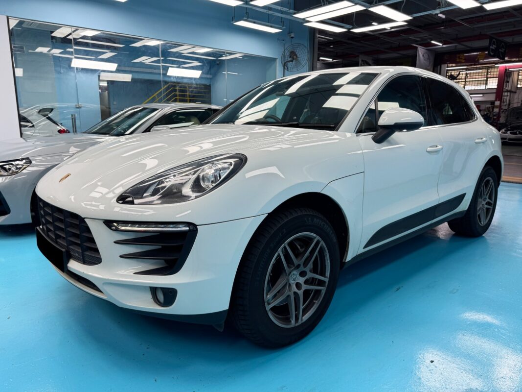 The Porsche Macan as it arrived at Revol Carz before the respray.