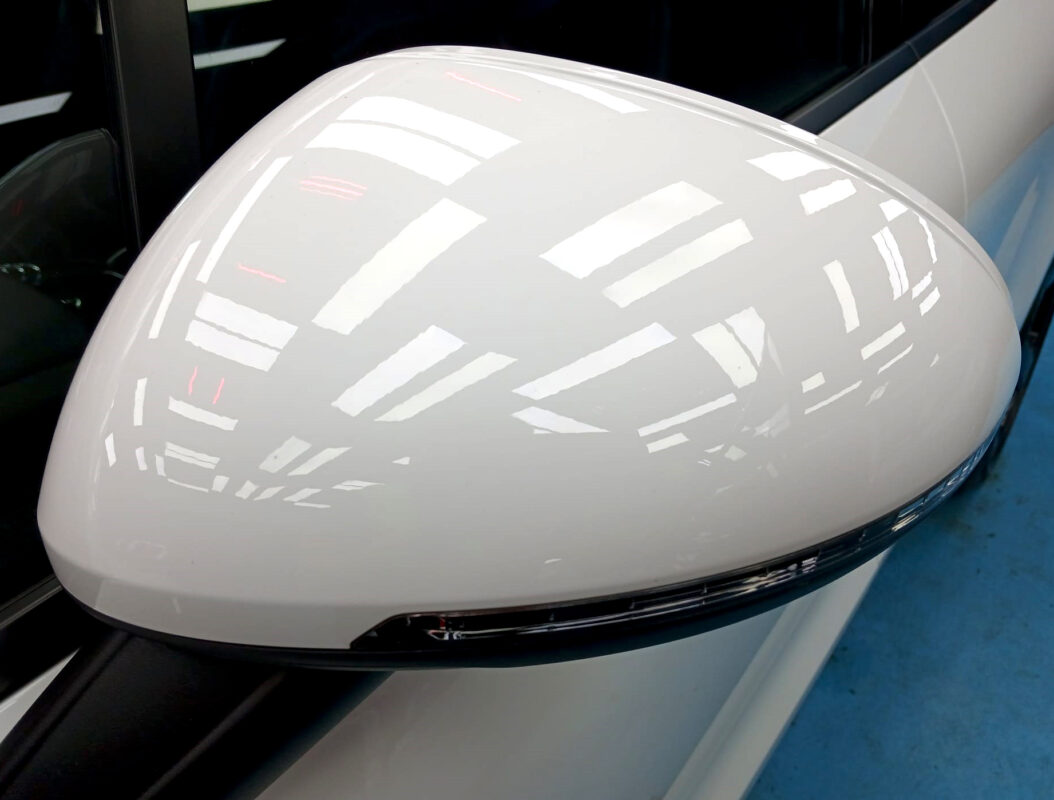 Rear quarter of the Porsche Macan after coating.