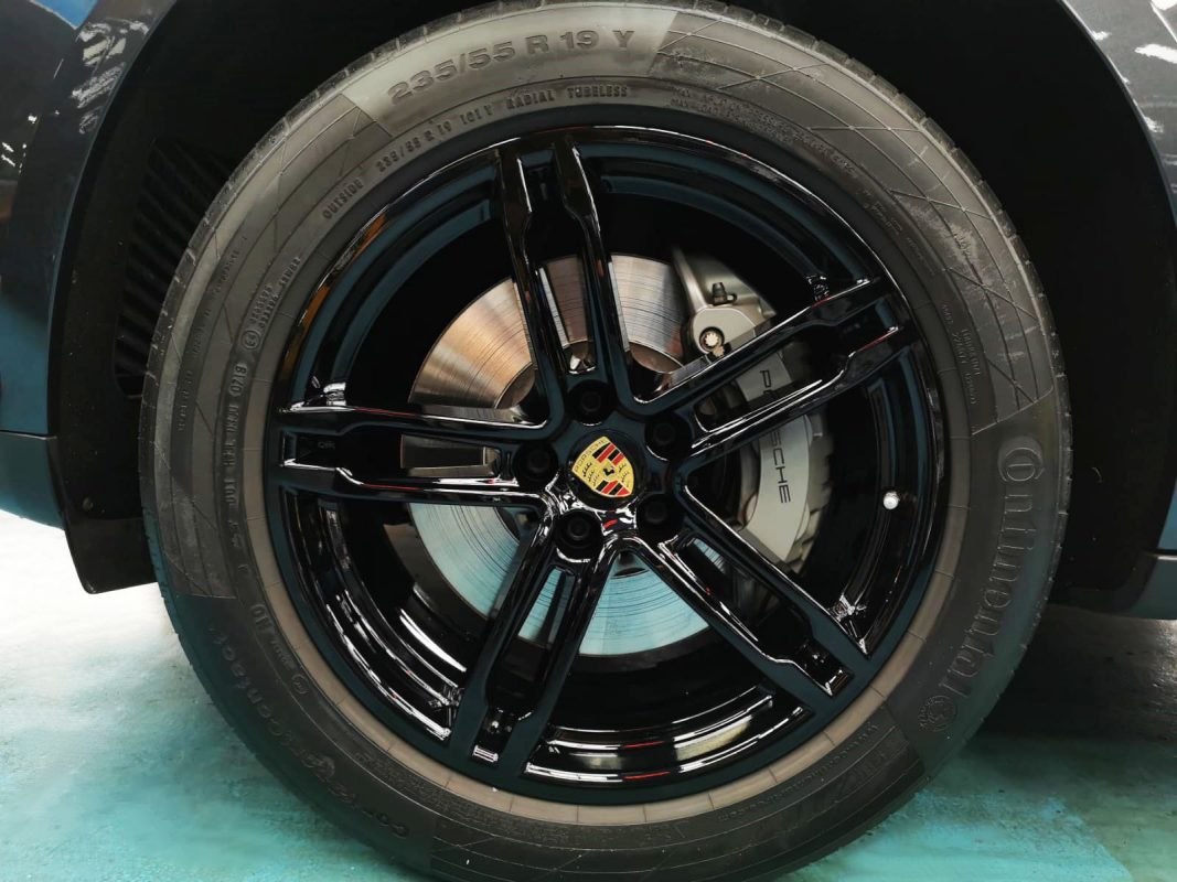 The Porsche Macan S, finished and ready for collection.
