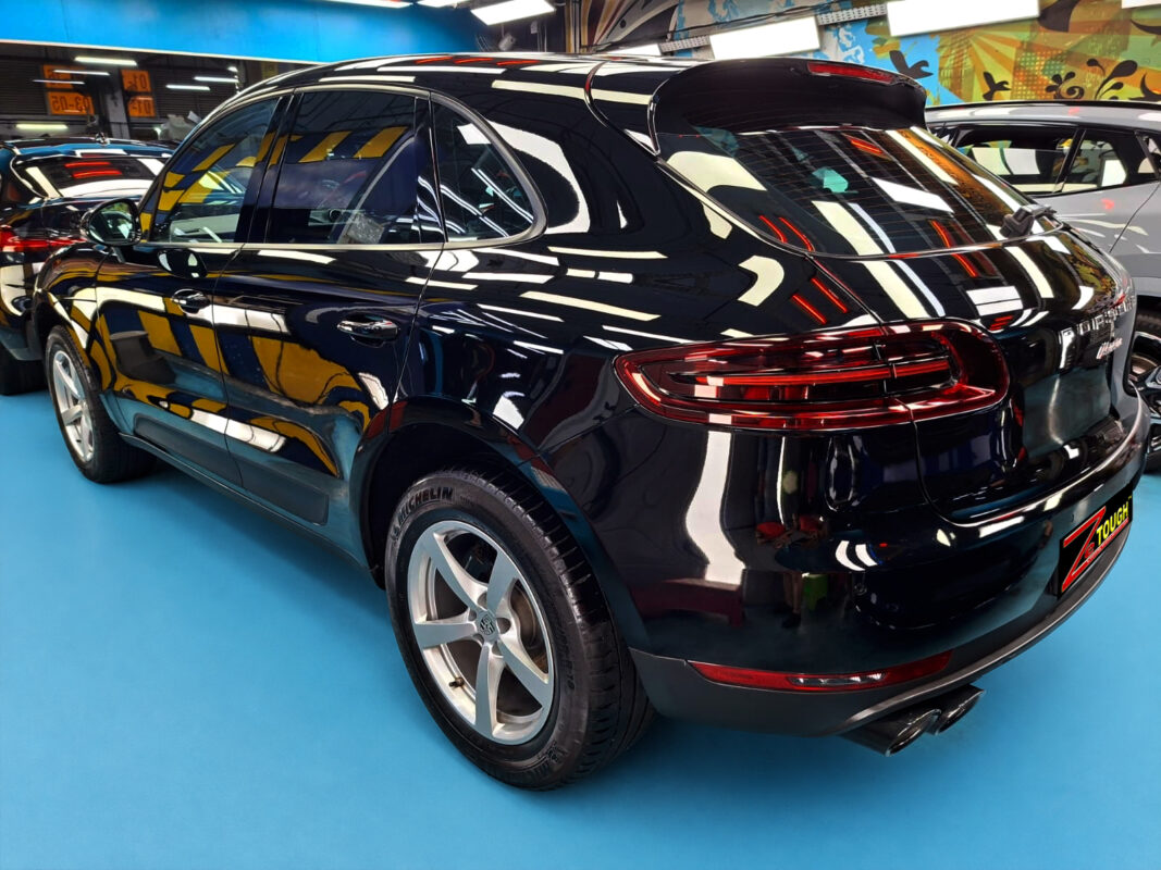 The coated paintwork of the Porsche Macan, clean and sharp.