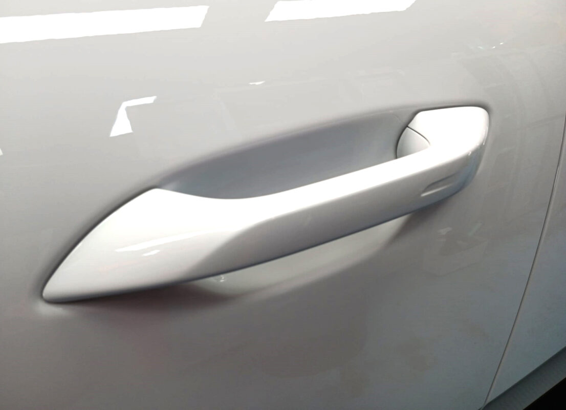 Rear quarter of the Porsche Macan after coating.