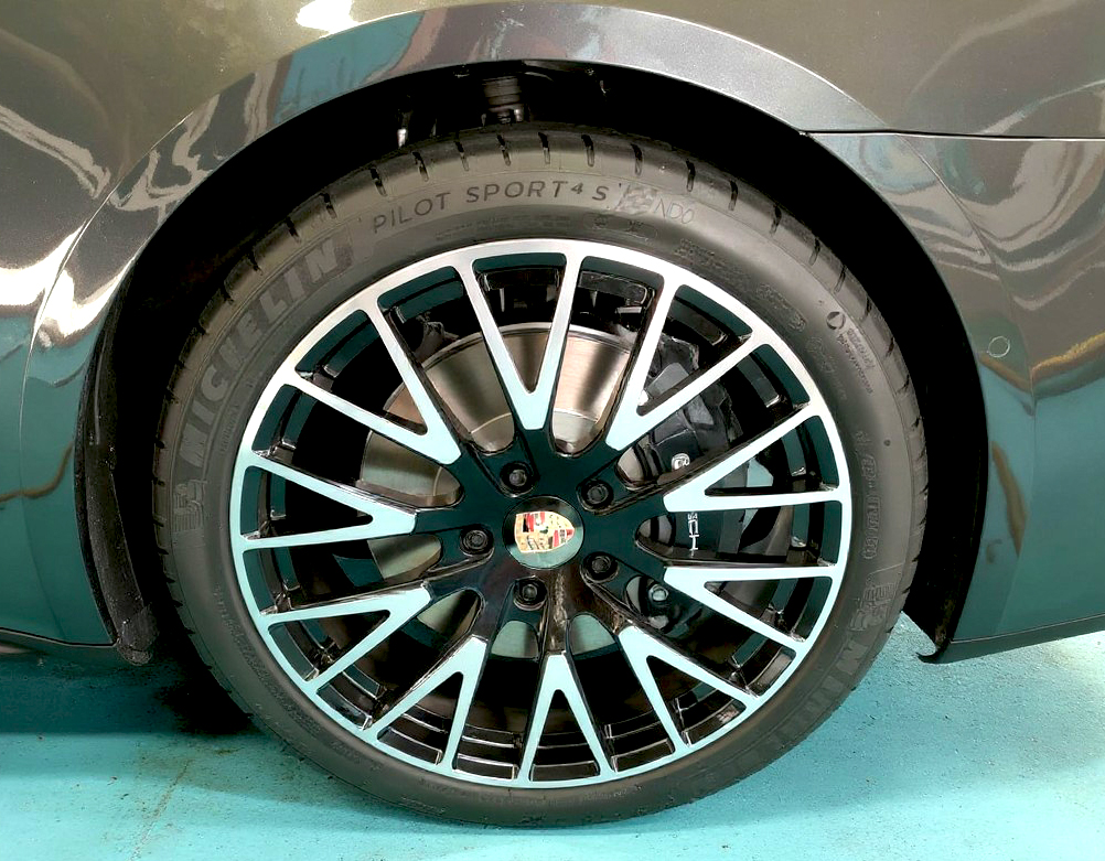 The Porsche Panamera, finished and ready for collection.