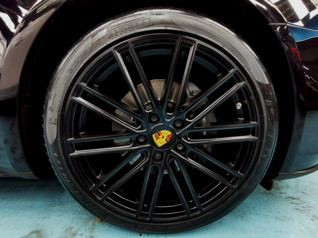 The Porsche Panamera 4 ready for the owner to collect.