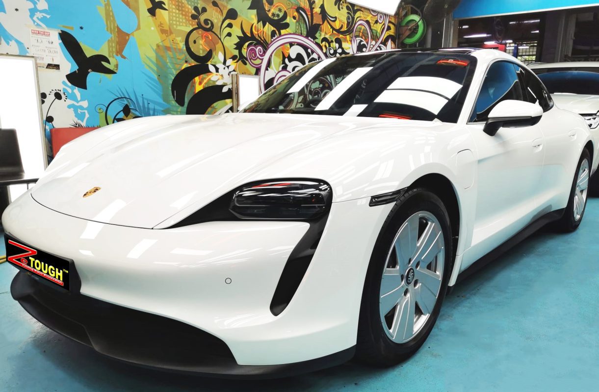 Porsche Taycan, sealed with ZeTough Ceramic at Revol Carz.