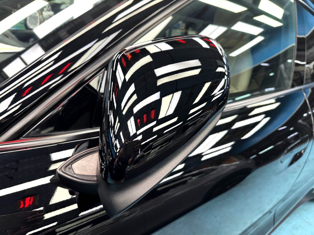 The completed Porsche Taycan respray.
