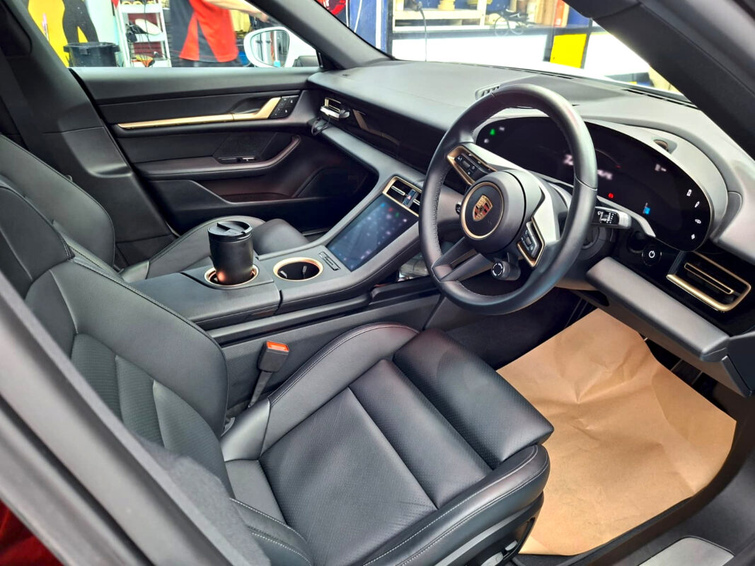 The Porsche Taycan's protected, high-gloss finish.