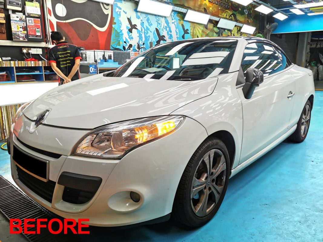 The Renault Megane after the full respray.