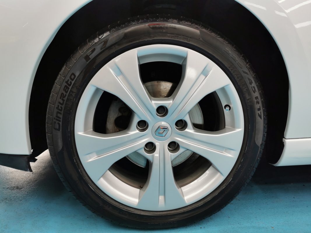 The Renault Megane ready for collection after the respray.