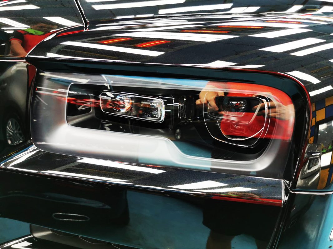 The Cullinan's coated paintwork showing clean reflections.