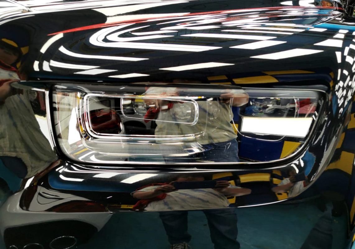 The Phantom's coated paintwork holding clean reflections.