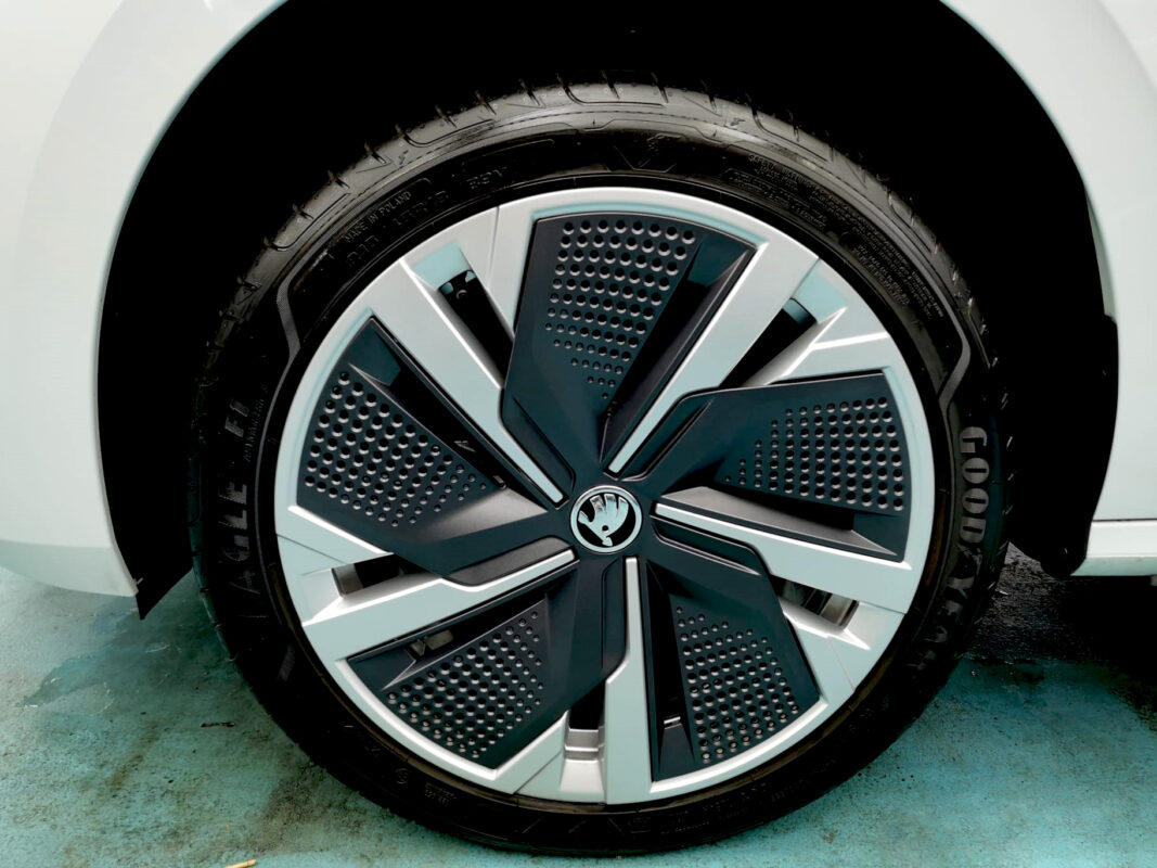 The Skoda Kamiq, finished and ready for collection.
