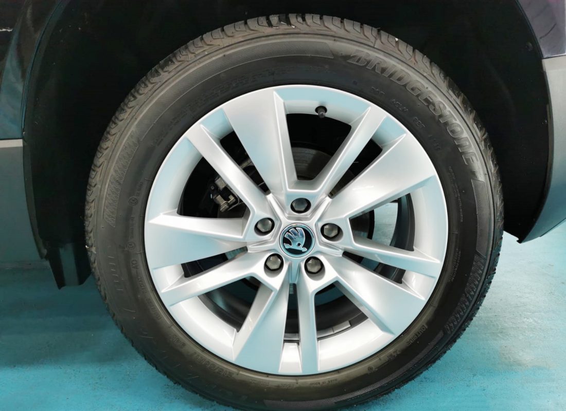 The Skoda Karoq, finished and ready for collection.