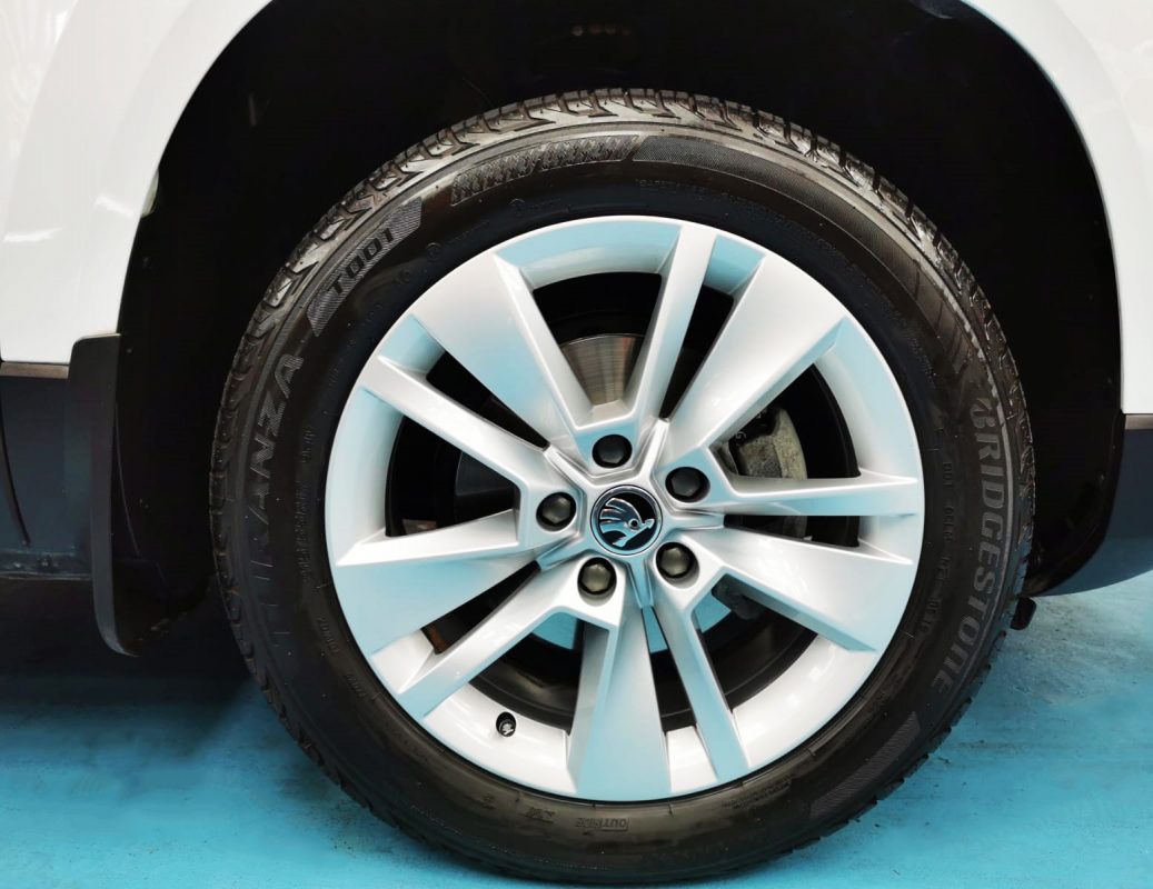 The Skoda Karoq, finished and ready for collection.