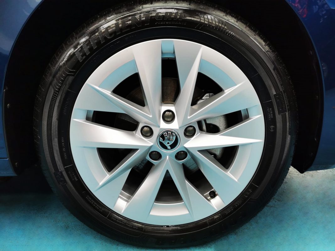 The Skoda Octavia, finished and ready for collection.