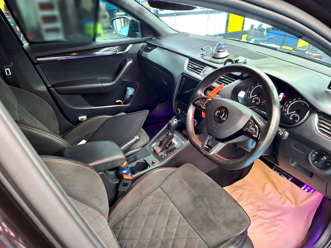 The Skoda Octavia's protected, high-gloss finish.