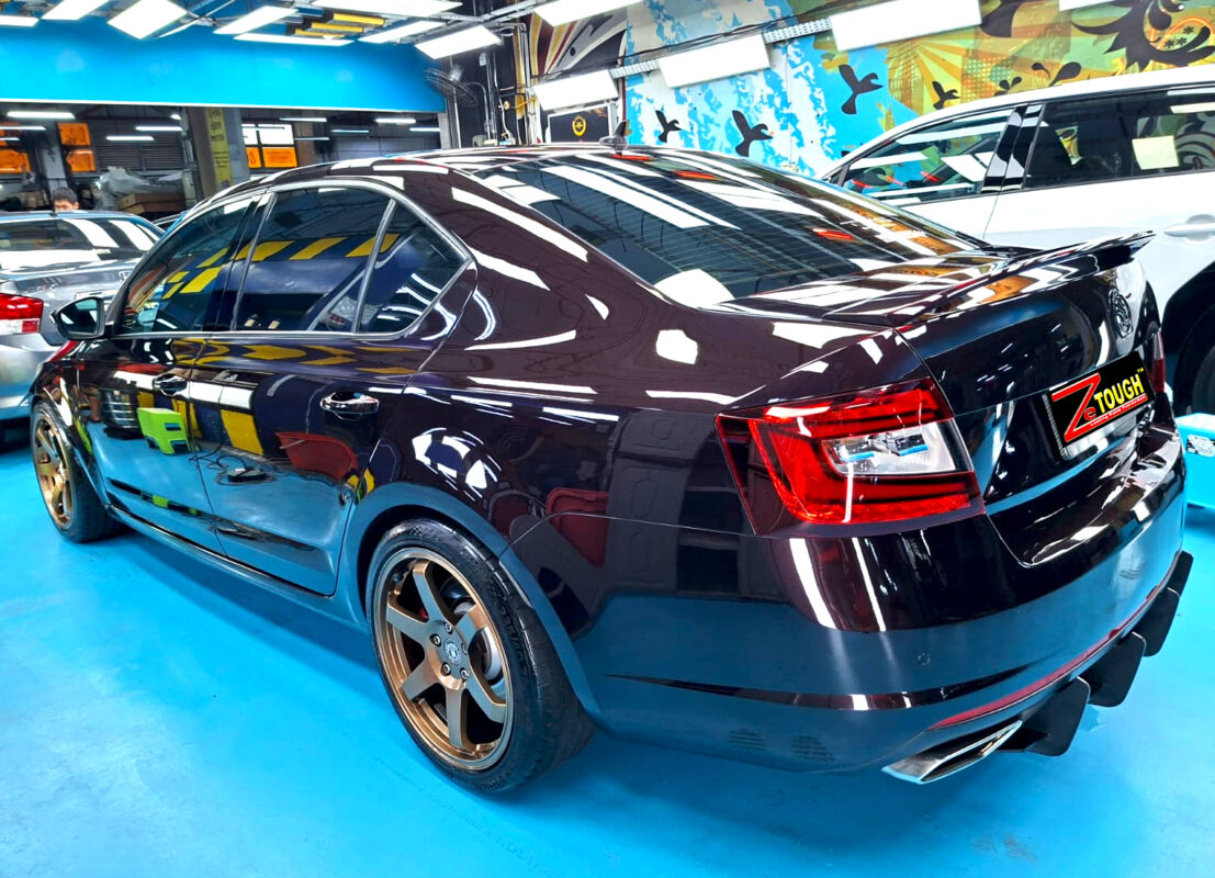 The Skoda Octavia after its ZeTough coating.