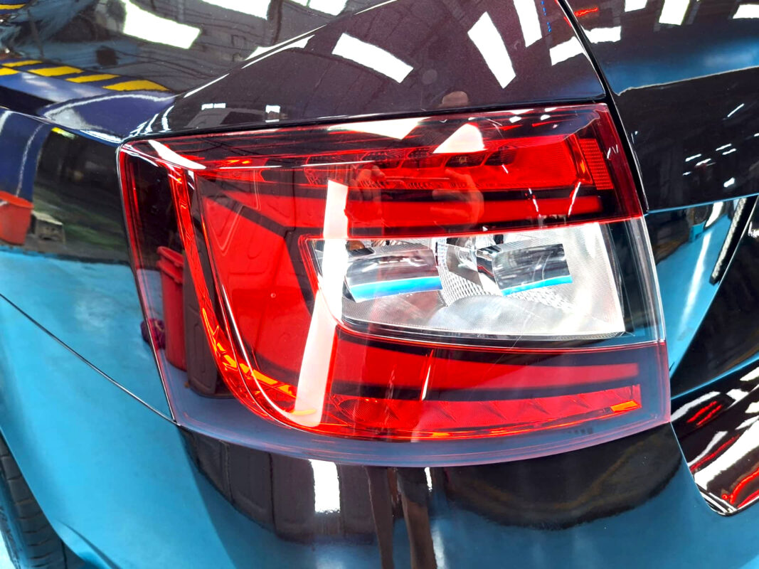 The finished Skoda Octavia, glossy and protected.
