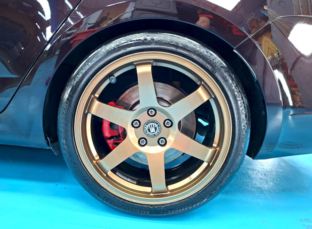 The Skoda Octavia with its fresh, coated finish.