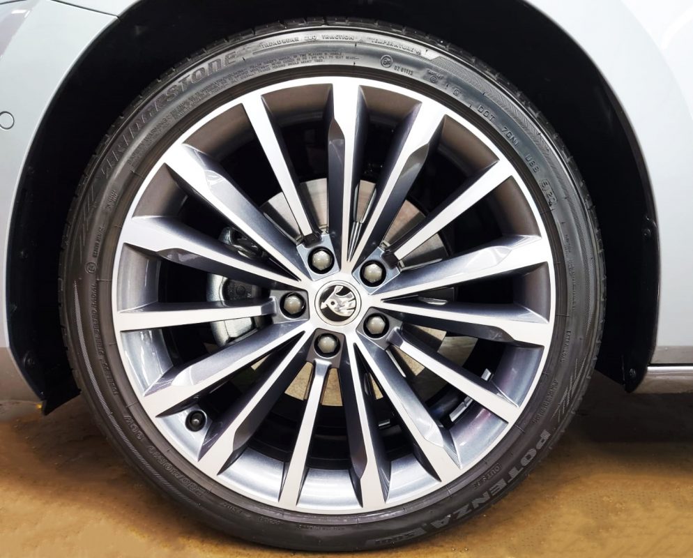 The Skoda Superb, finished and ready for collection.