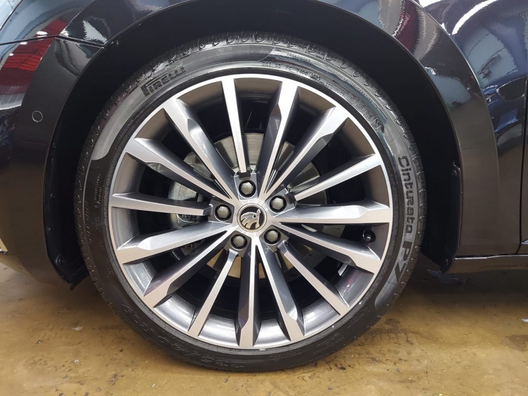 The Skoda Superb, finished and ready for collection.