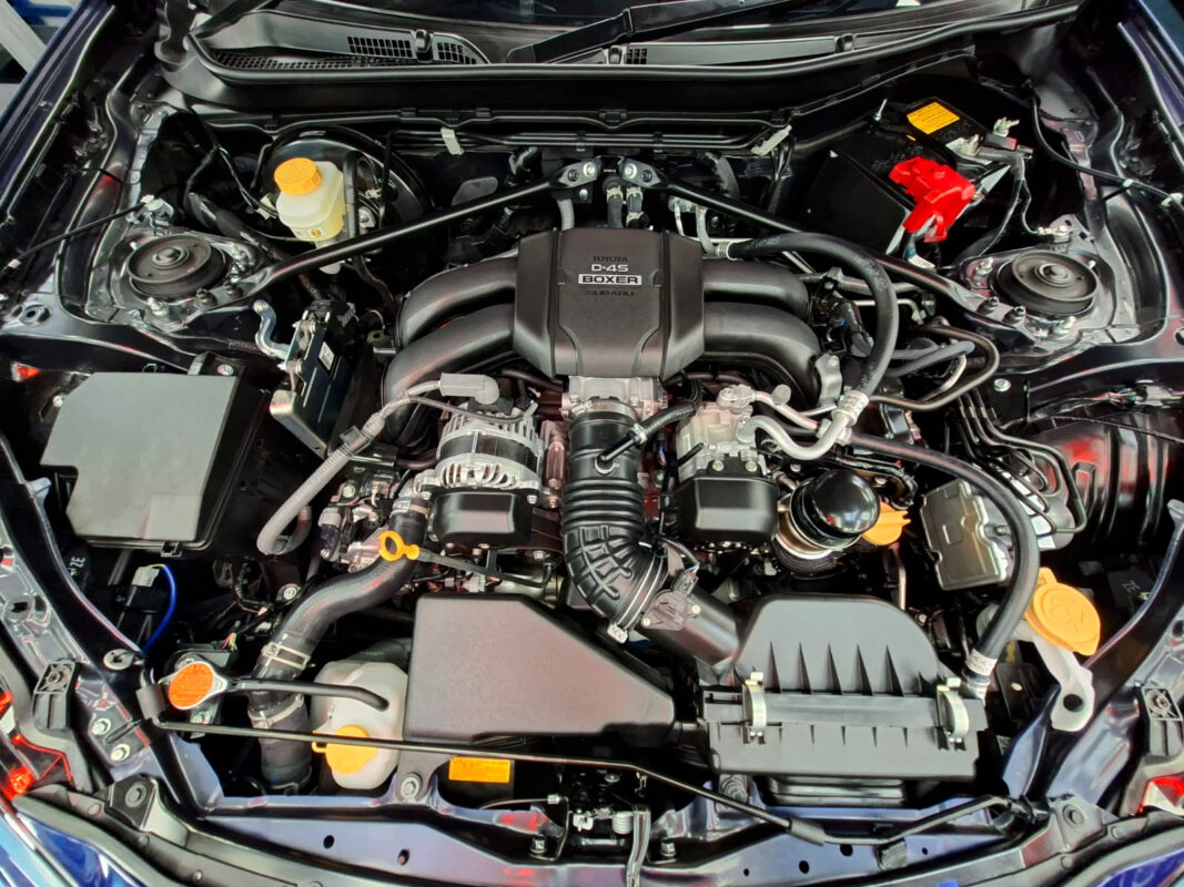 The Subaru BRZ's protected, high-gloss finish.