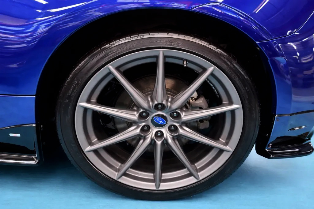 The Subaru BRZ with its fresh, coated finish.