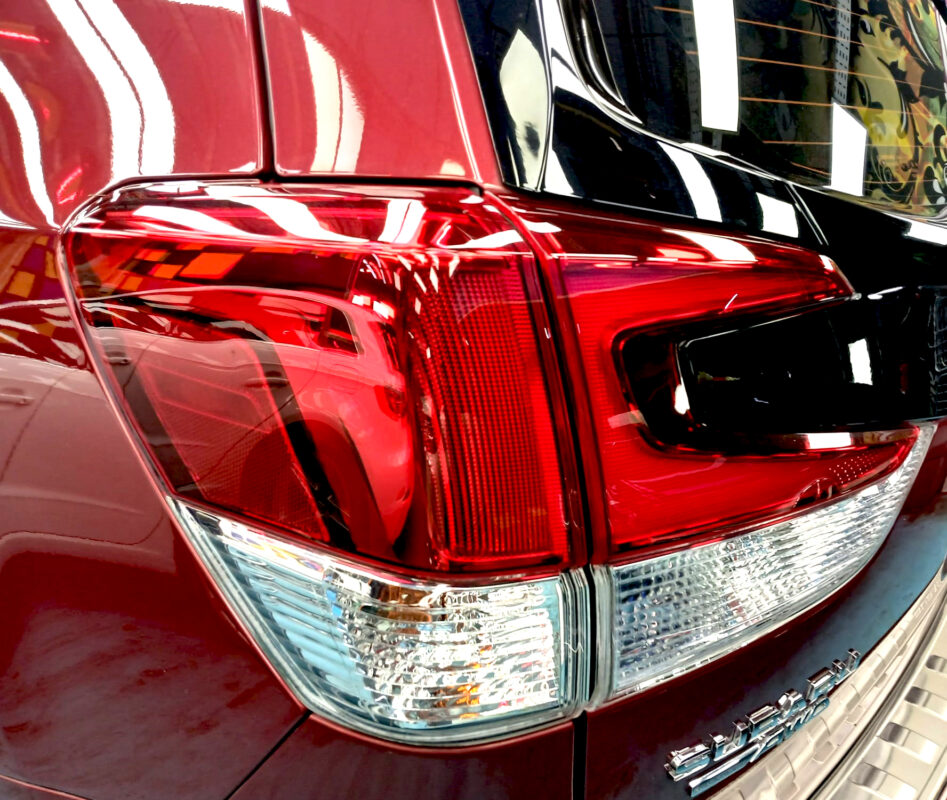 Side panel of the Subaru Forester with the titanium finish locked in.