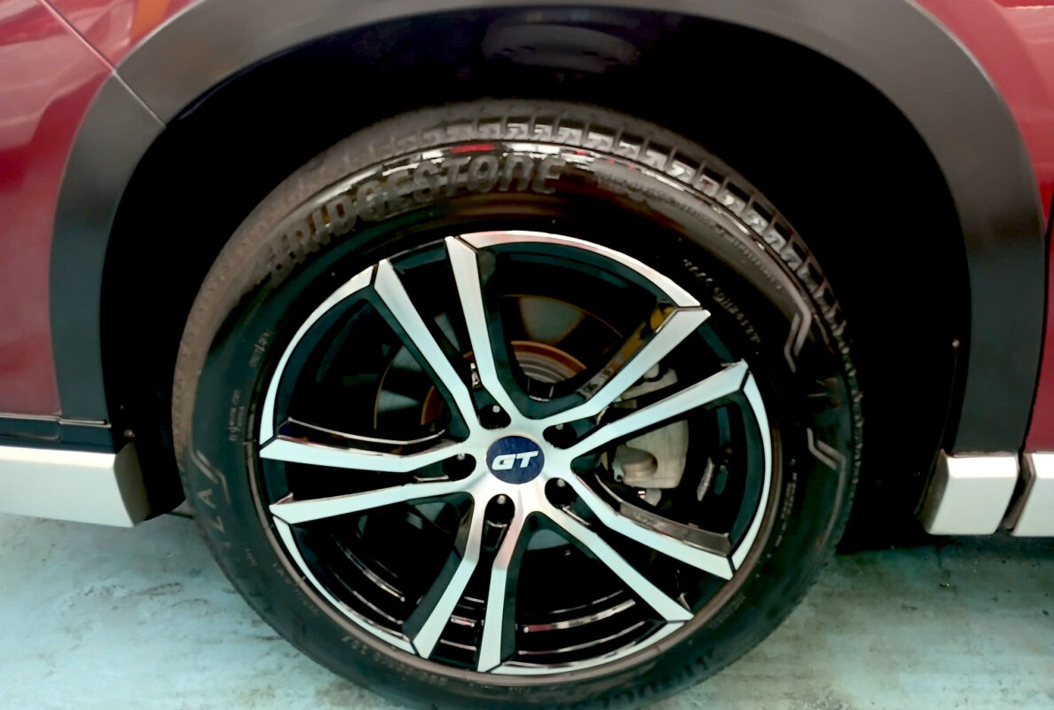 Front three-quarter view of the Subaru Forester after coating.