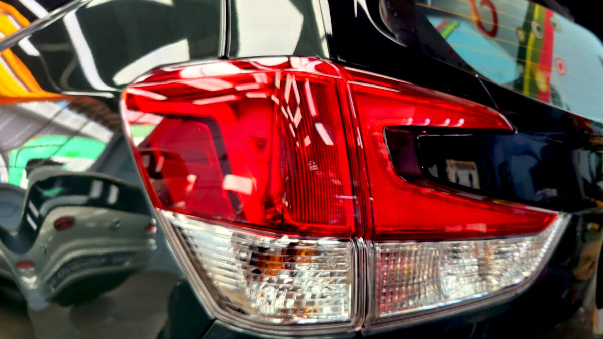 Rear quarter of the Subaru Forester, glossy and protected.