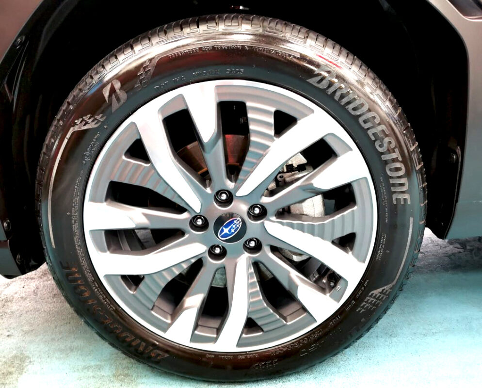 The Subaru Forester with its fresh, coated finish.