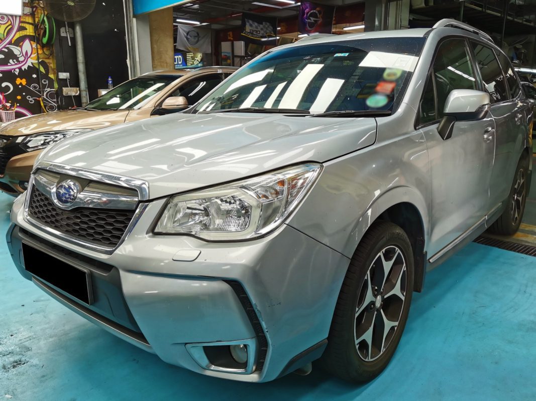 The Subaru Forester as it arrived at Revol Carz before the respray.